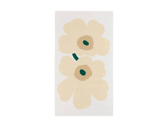 Marimekko Nappe Unikko White-hay-sand-emerald
