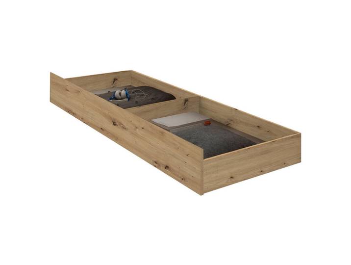 Carryhome Bettkasten, Eiche Artisan, 199x23x64 cm, Schlafzimmer, Betten, Bettgestelle- Einzelteile, Bettkästen