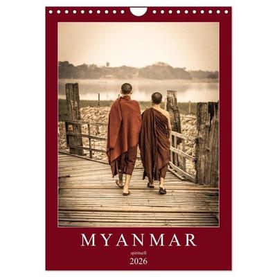 MYANMAR SPIRITUELL 2026 (Wandkalender 2026 DIN A4 hoch), CALVENDO Monatskalender