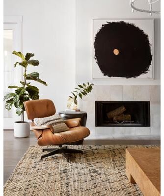Alexander Home Ember Geometric Hand-Woven Jute Rug