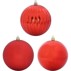 vidaXL Weihnachtskugel-Set 4 pcs Rot Kunststoff