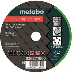 Metabo Flexiarapid Super 76x1,0x10,0 mm Universal - 5 Stück - 626871000