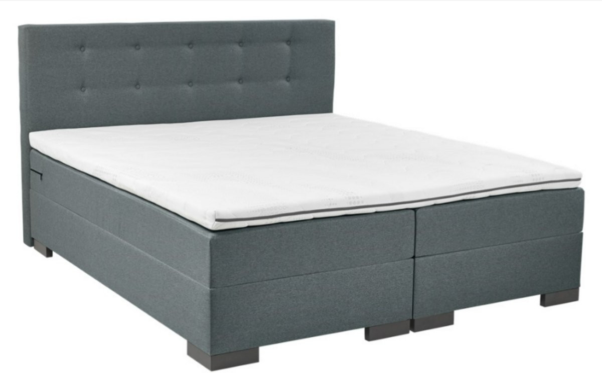 Nessa Milou Boxspringset Grijs - Complete Boxspring inclusief Orthopedische Topper - 120 x 200 cm