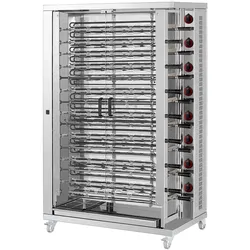 Elektrischer hähnchengrill mit licht. 15 schwerter = 75/90 hühner - 1100x610x1800 mm - 33600 W 400/3V - 53753L09 Eurast