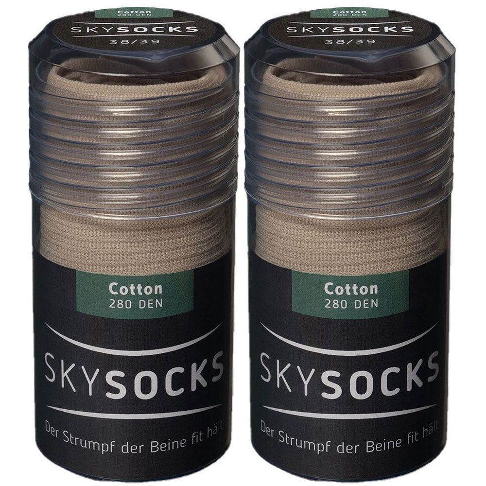 Skysocks Cott Sand 38/39 x2 2x2 St