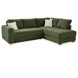 Ecksofa mit Funktion Sunset Cord Grün