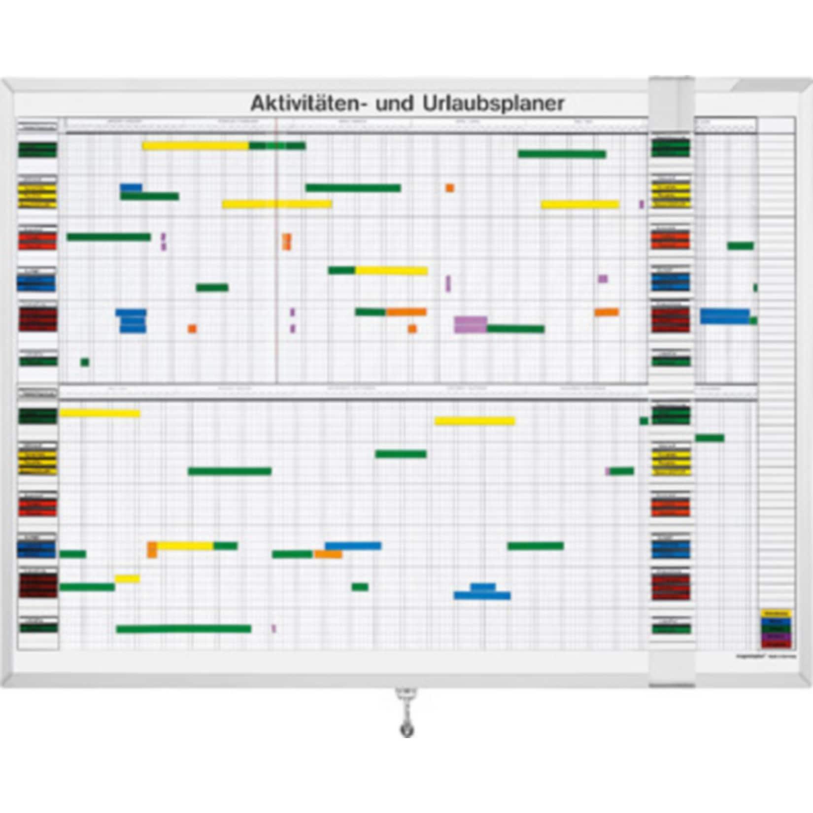 magnetoplan Aktivitäten- und Urlaubsplaner, 7-Tage-Woche - 30 Mitarbeiter