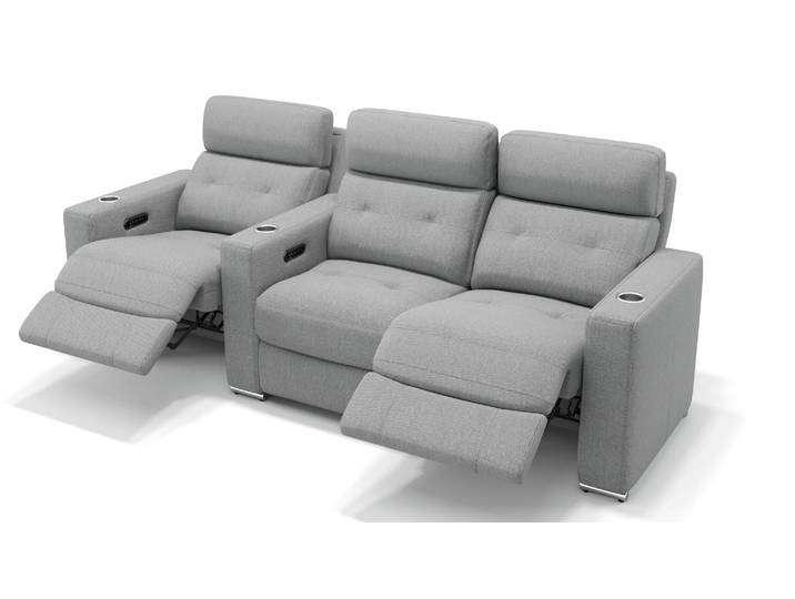 Stoff Kino 3-Sitzer Sofa MATERA Relaxcouch Stoffbezug