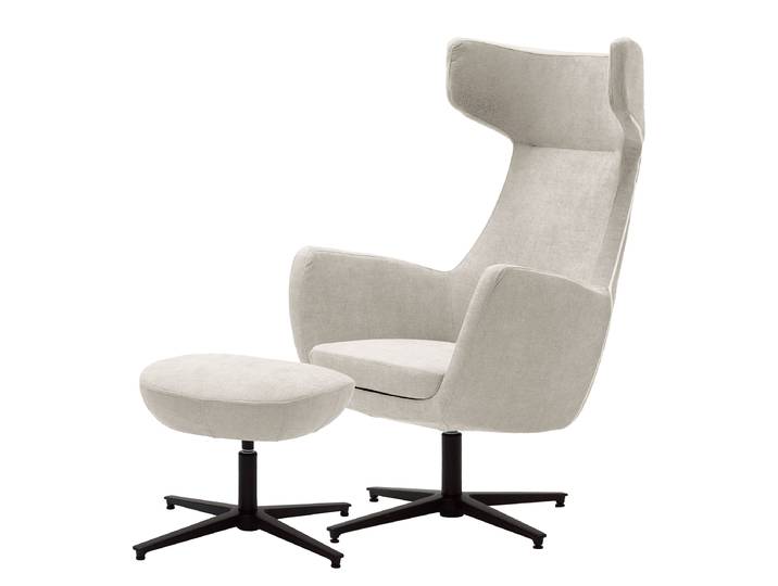 Fauteuil lounge LUZO Beige Microfibre Wiam 76 x 117 x 74cm