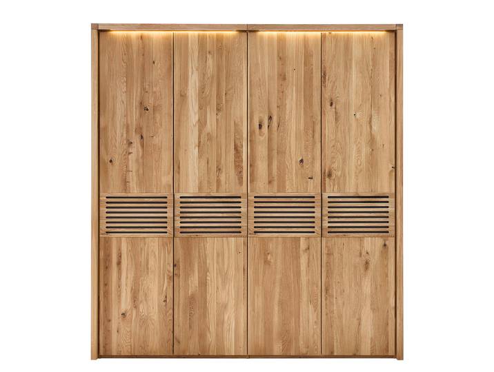 Beleuchtetes Passepartout 219cm Holz/Braun Massivholz Widleiche, geölt