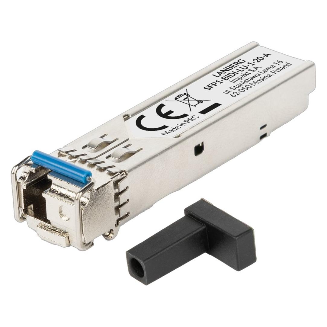 Lanberg Moduł SFP MODUŁ ŚWIATŁOWODOWY SFP BIDI DO 20KM 1GB/S 1310NM/1550NM GIGABIT LC/UPC A (LANBERG)
