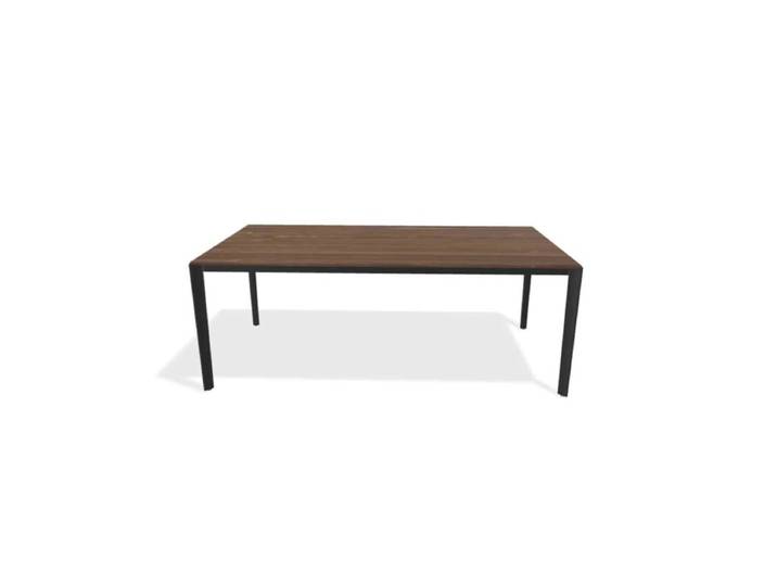 TEAM 7 Naturholzmöbel Tak Auszugstisch – Eiche, Eiche wild oder Nussbaum - Nussbaum Naturöl - Edelstahl schwarz matt Ausziehfunktion Modern, Natur, Zeitlos
