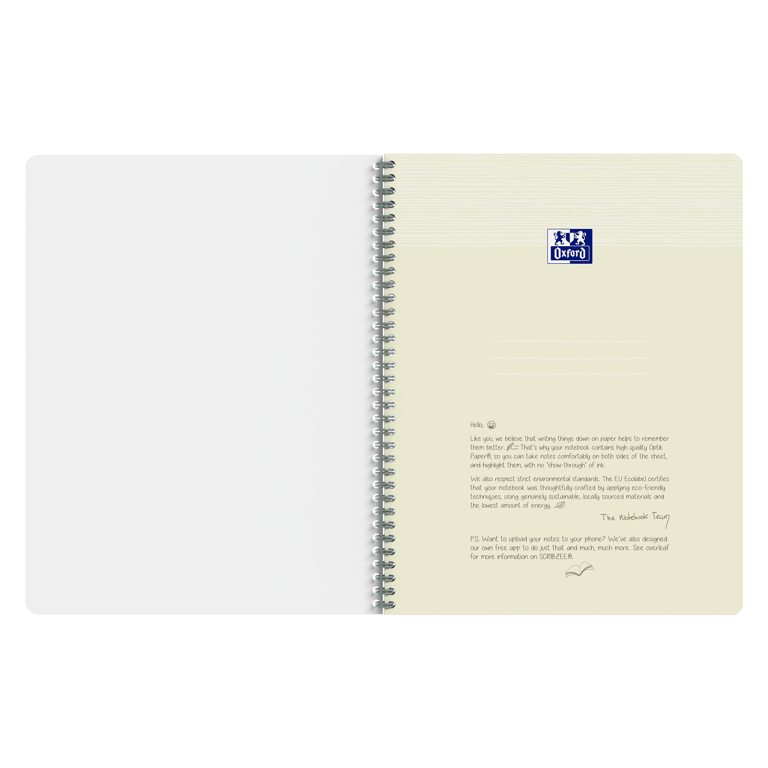 Oxford Origins Spiralheft A4+ kariert (A4+, Kariert, Weicher Einband) (400150008)