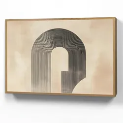 WANDLEUCHTE MIT AKKU Schleife - Streifen - Minimalistisch - Schwarz Farbwechsel 100x70 cm Wandlampe