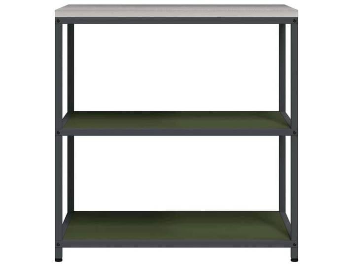 Moderne Étagère de rangement de cuisine SWEETY Accessoire de meuble avec étagère Vert olive Acier 90x50x92 cm BB1373