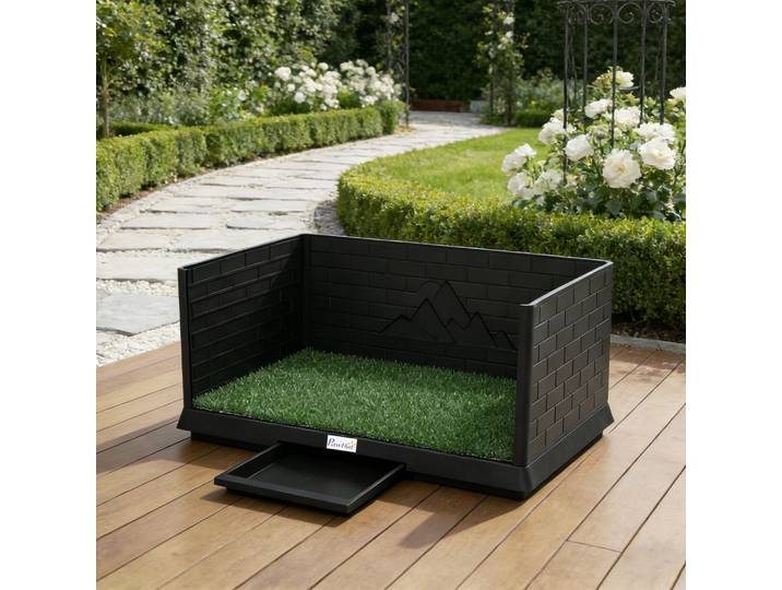 PawHut Toilette Chien Bac Extractible 75x51x36,5 cm