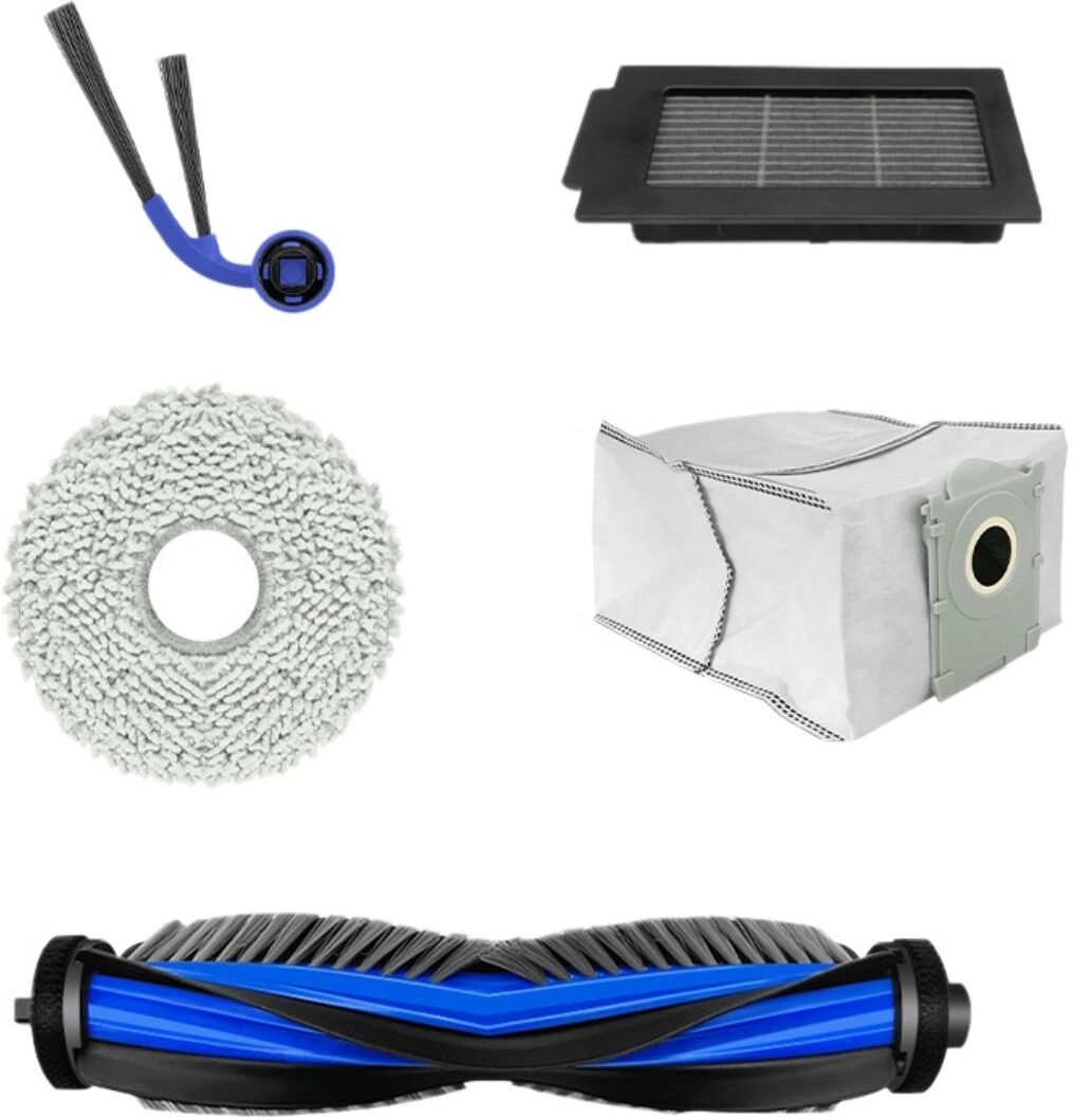 INF Ersatzteil-Set für Saugroboter, kompatibel mit Ecovacs N50 – Hauptbürste, Seitenbürste, Filter, Staubbeutel und Wischtuch