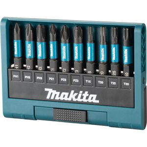Makita Bitset Impact Black, E-12011, 10-teilig, Kreuzschlitz, Torx