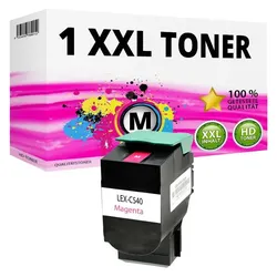 Druckfuxx, Toner, 1x XL Toner für LEXMARK CX543DN X544DN X544DTN X544DE X544N C540H1MG Magenta