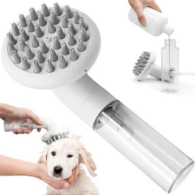 Uplift Picks 3 In 1 Silicone Dog Bath Brush Pet Shampoo Massage And Grooming Brush 3 In 1 Silicone Dog Bath Brush Pet Shampoo Massage And Grooming Brush