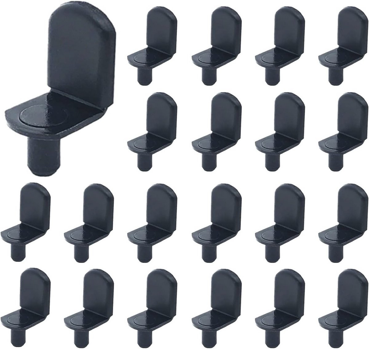 L-vormige Planksteunclips 40 stuks - Plankpennen met Rubberen Huls voor Stabiele Opslag