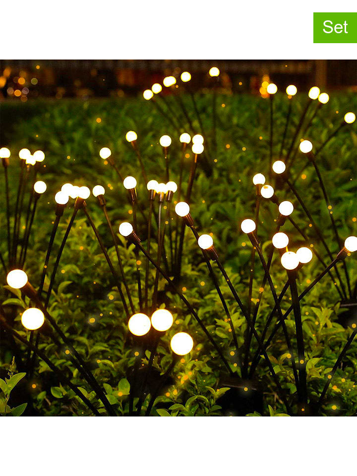 lumisky 3er-Set: LED-Solarleuchten in Schwarz - (H)70 cm - onesize