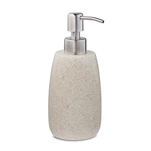 Relaxdays Zeeppompje, 300 ml, Zand, Rvs en Polyresin, Navulbaar