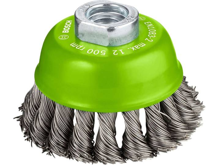 Brosse boisseau PRO Stainless Steel heavy\, 75 x 0\,5 mm\, filet