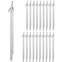 Relaxdays Zeltheringe 20er Set Silber