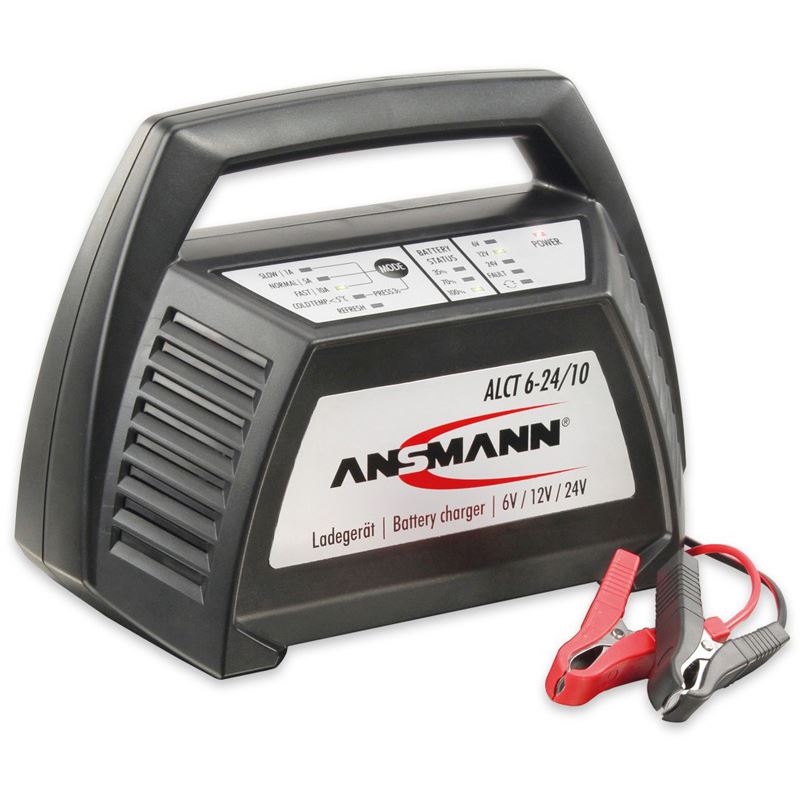 Ansmann ALCT 6-24/10, Ladegerät für Blei-Akkus 6V, 12V, 24V (1001-0014)