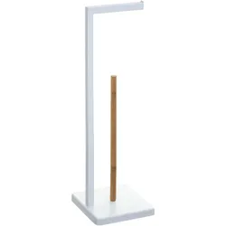 WellHome - Toilettenpapierhalter "Natureo" in weiß Ø20x64,5cm