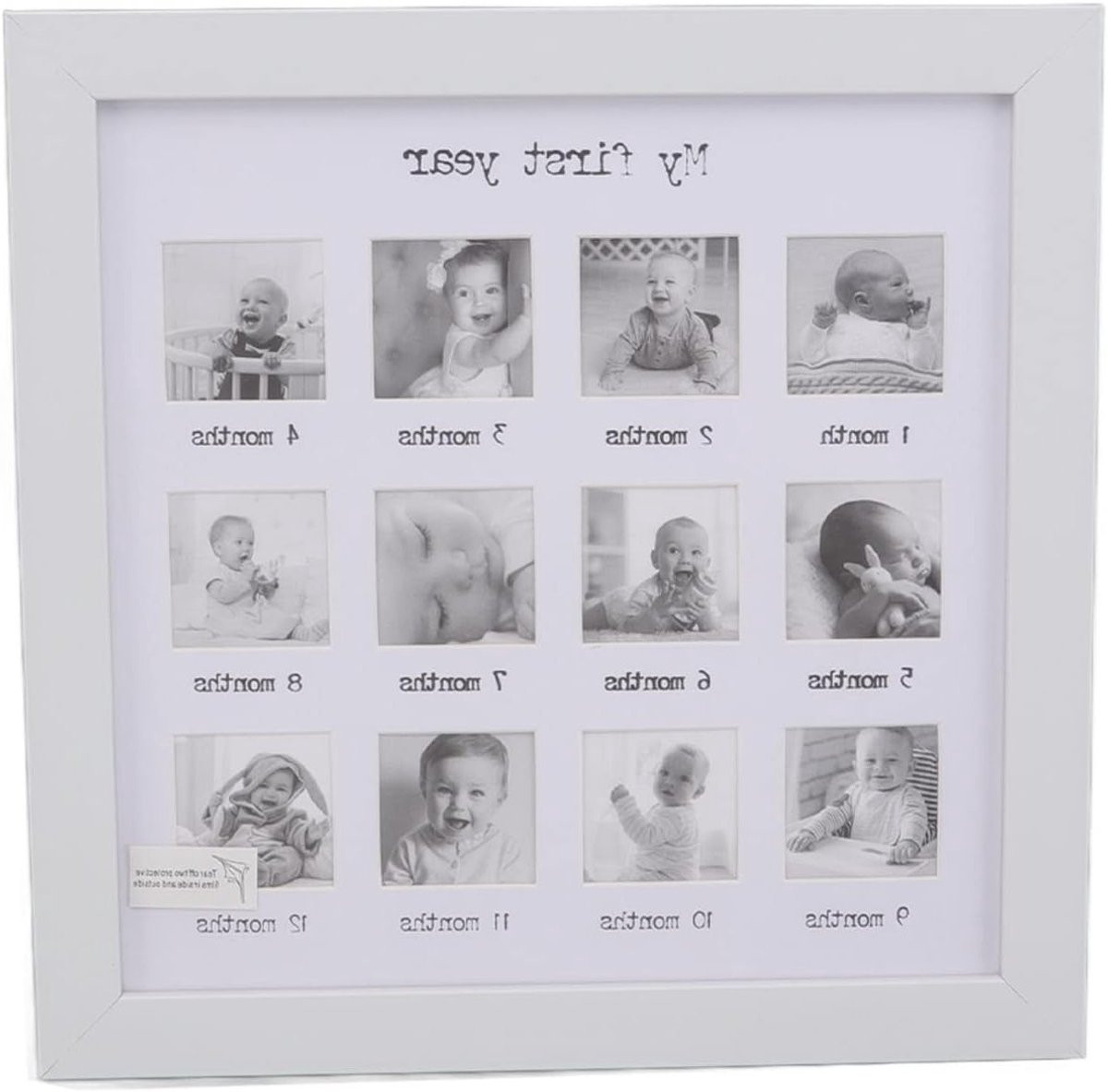 Collage fotolijst voor de eerste 12 maanden van je baby