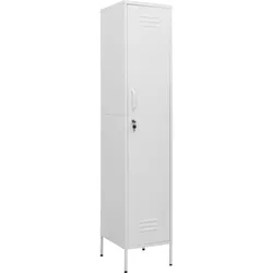 vidaXL Schließfachschrank Weiß 35x46x180 cm Stahl