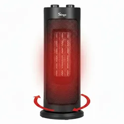 SIRGE ScaldaCi Elektroheizung, 2000 W | Oszillierender Heizlüfter mit Thermostat