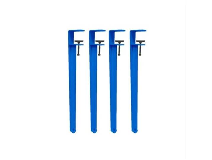 FJOADNVM Tischbeine 4 Stück Möbelbeine Metall-Esstisch- und Stuhlbeinhalterungen, Hardware-Bürofüße, rutschfester Ersatz(Deep Blue40cm x 4)