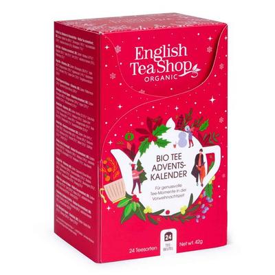 English Tea Shop Elfen Dorf Tee Adventskalender Rot mit 24 verschiedenen BIO Tees