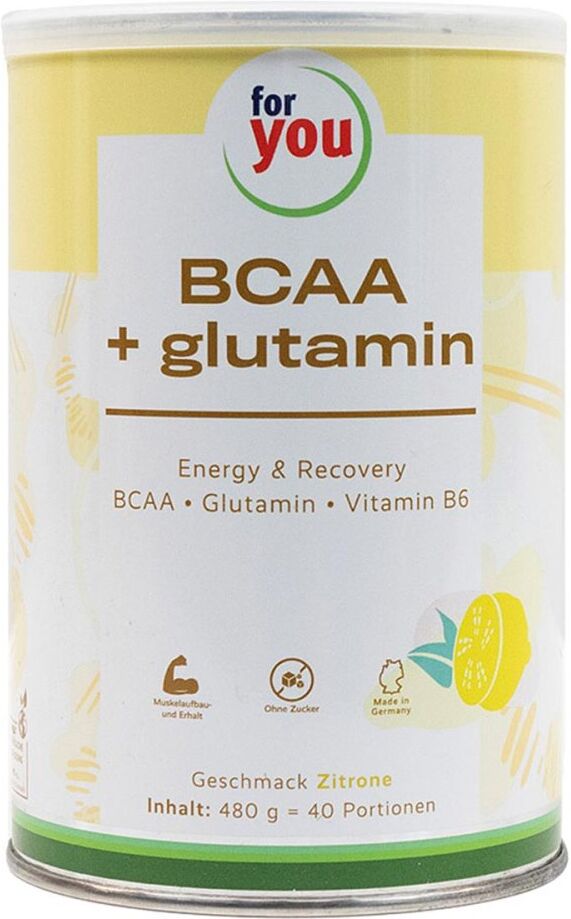 For You BCAA + Glutamin Energy & Recovery Zitrone