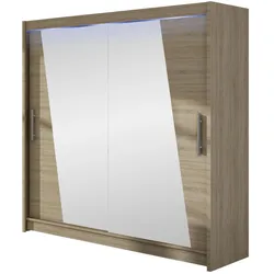 KLEIDERSCHRANK London XIV, mit RGB LED Beleuchtung