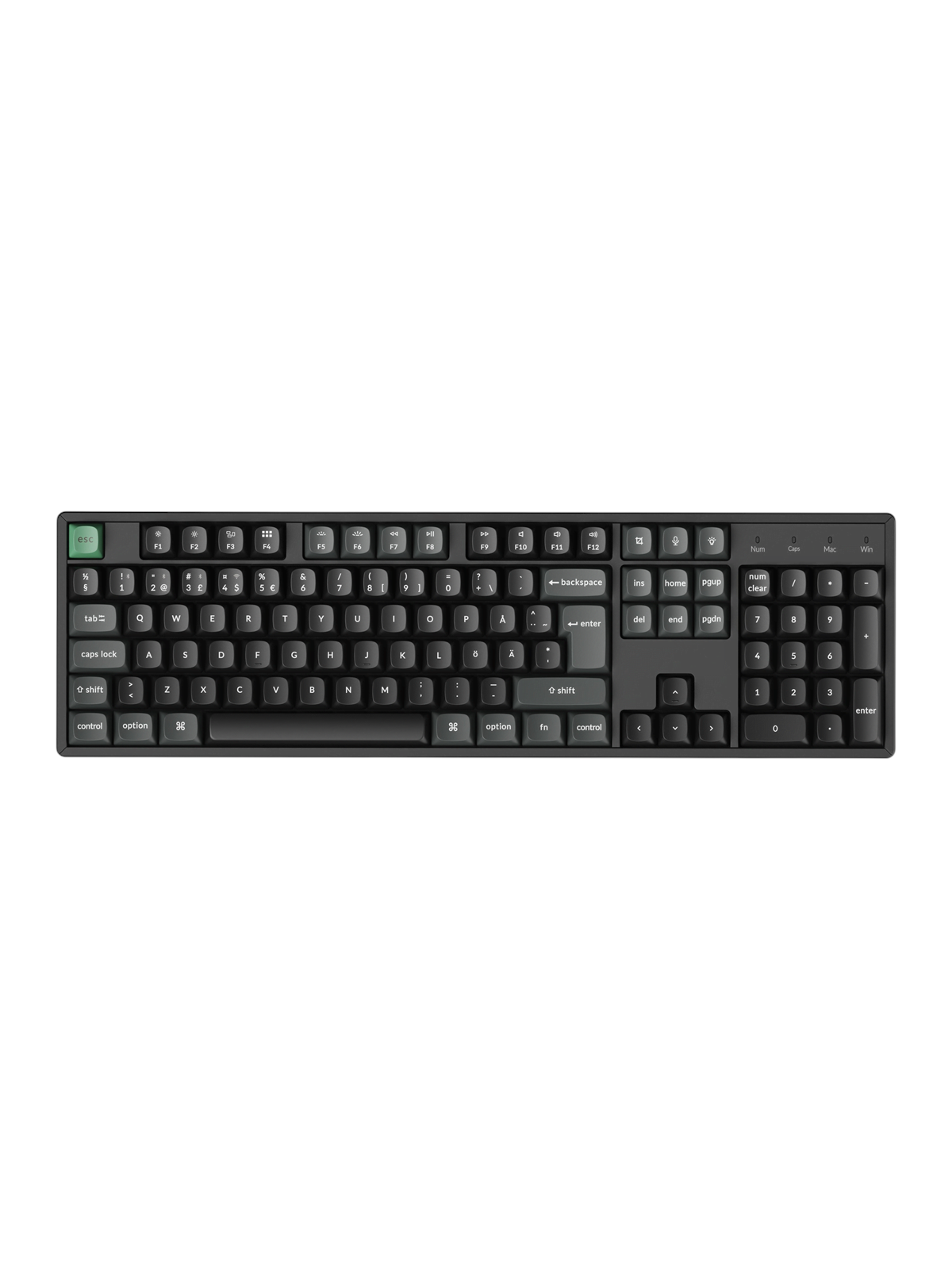 Keychron K10 Ultra 100% 8K Keychron Apex Red - Gaming Tastatur - Full-Size - Nordic ISO - Schwarz