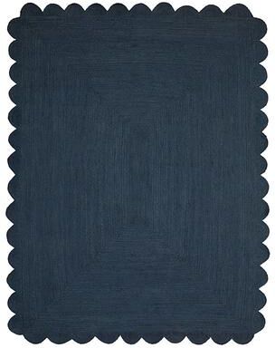 Polly Jute Rug - Navy, 8' Round - Ballard Designs