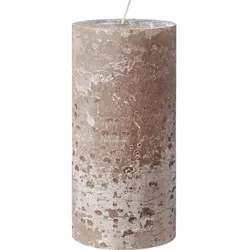 IB Laursen Rustikale Stumpenkerze mit Textur Ø 9,6 cm, Höhe 20, Ø 9.6 cm, leinen