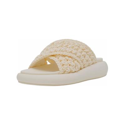 Pantolette STEVE MADDEN "STEVE MADDEN Pantoletten Textil", Damen, Gr. 41, creme, Textil, Schuhe Pantolette