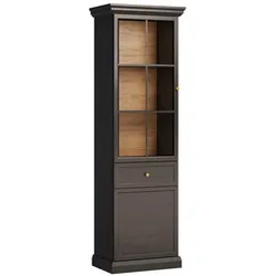 VITRINE Toja Anthrazitfarbenes Holz