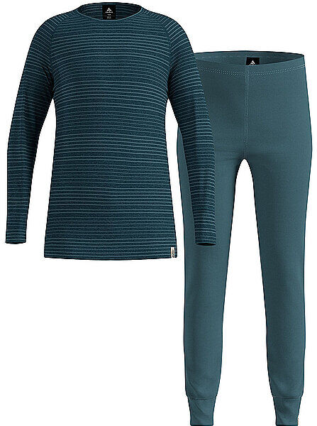 ODLO Kinder Funktionswäsche  Active Warm ECO  petrol   140 B
