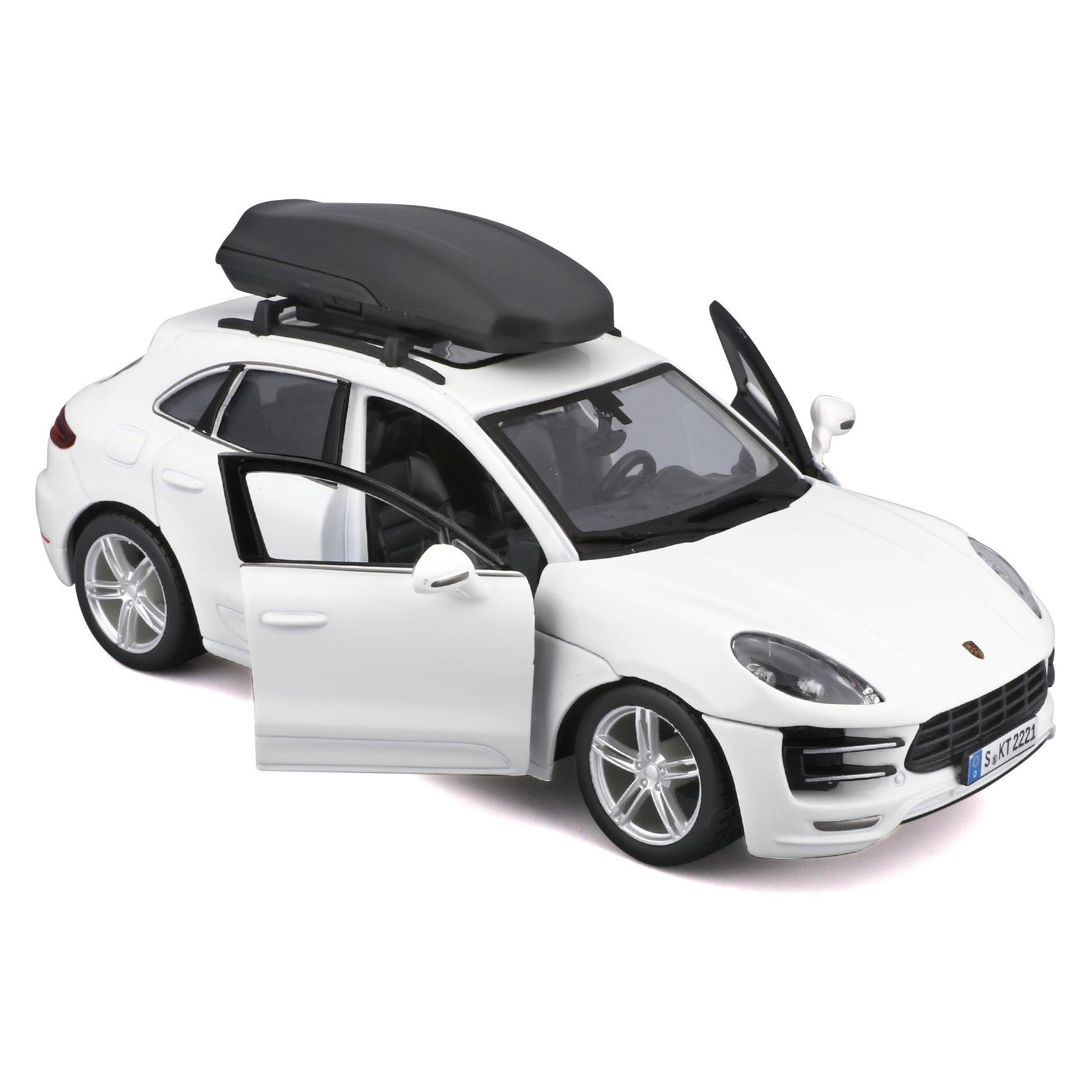 Bburago EuroTrek Porsche Macan m. Dachbox 1/24 weiss (69579763)