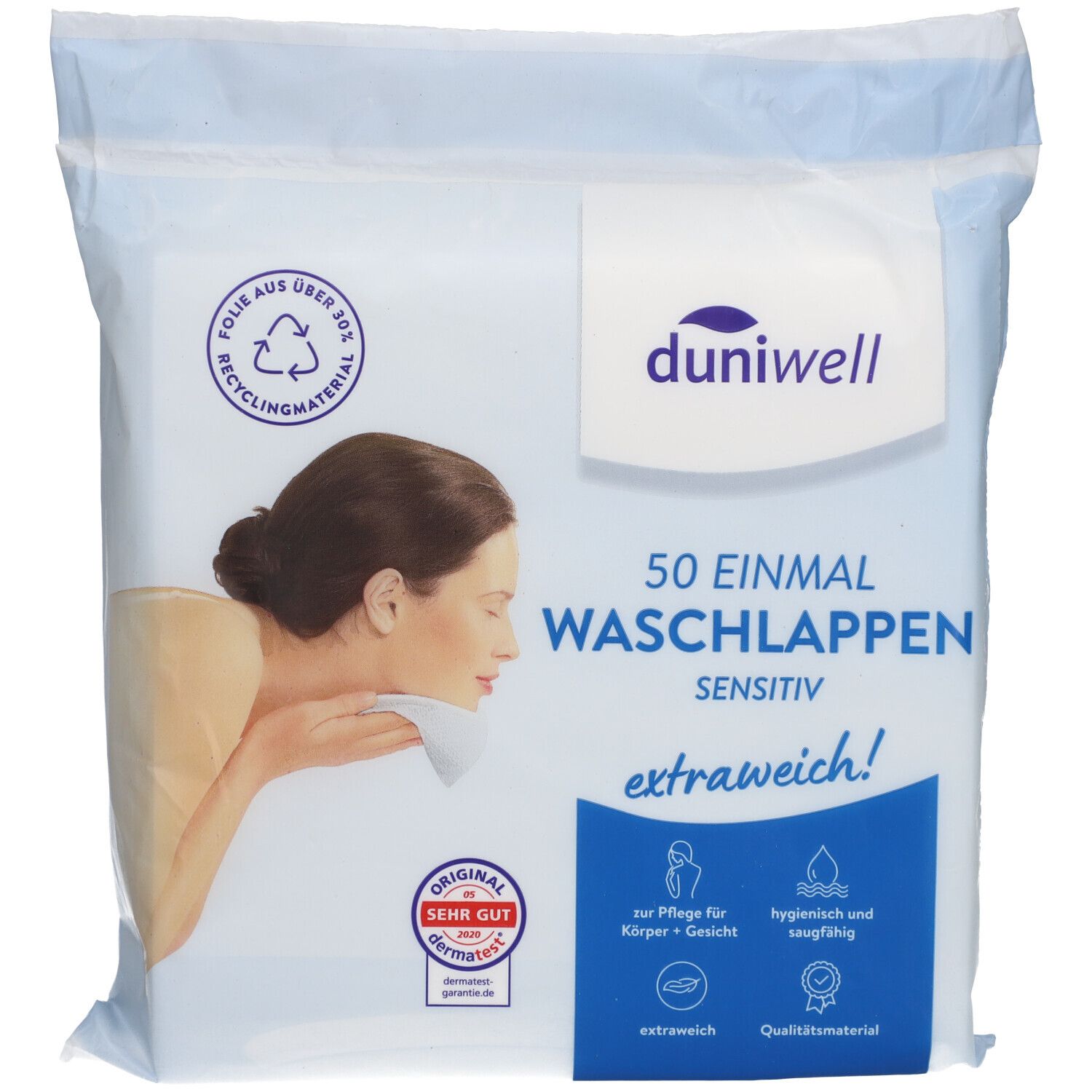 Duniwell Einmal Waschlappen sensitiv 50 St Tücher