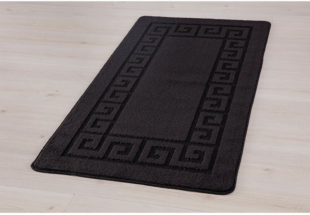 Milano Rugs Rocco Area Rug Black Rectangle 80 x 300cm