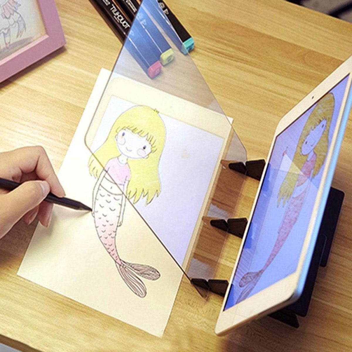 Tekentafel voor kinderen en beginners met optische projector voor schetsen en creatieve DIY projecten