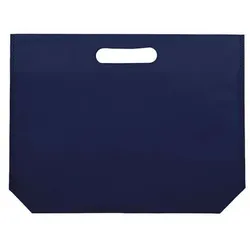 MONOUSO - Vliesstofftasche Gestanzten Griffen Marinblau 34+8x26cm (25 Stück)
