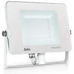 Weißer LED-Strahler 20W SMD 1600Lm Neutralweiß 4000K 230V Außen/Innen IP65 ASLO